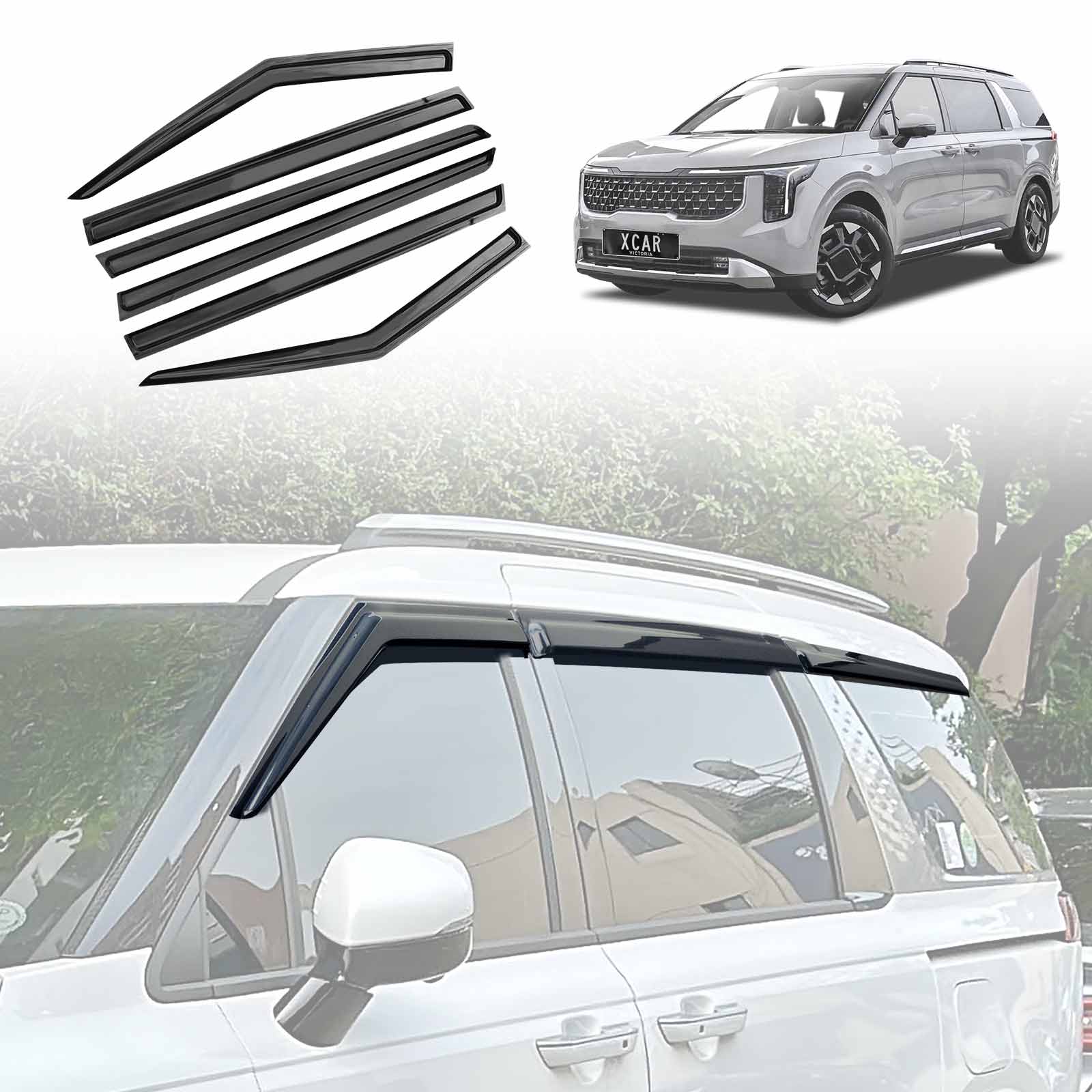 Weathershields for Kia Carnival KA4 Series 2020-Onwards Car Weather Shields Wind Deflectors Sun Visors