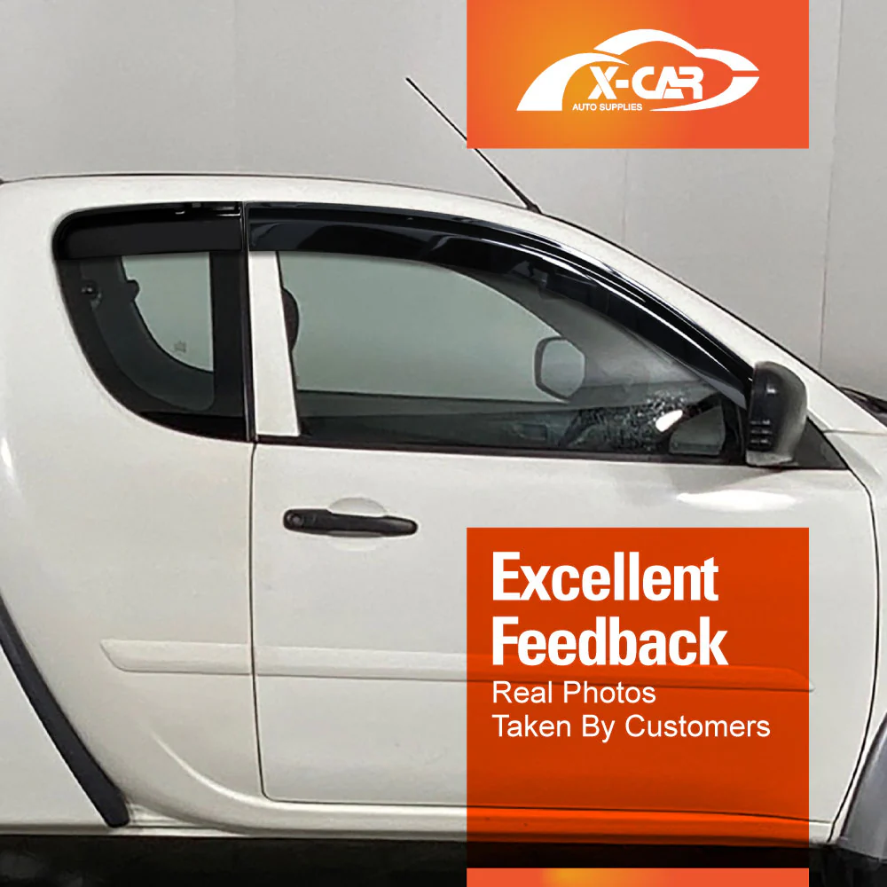 Weathershields for Mitsubishi Triton ML MN Club Cab 2006-2015 Car Weather Shields Wind Deflectors Sun Visors - Image 4