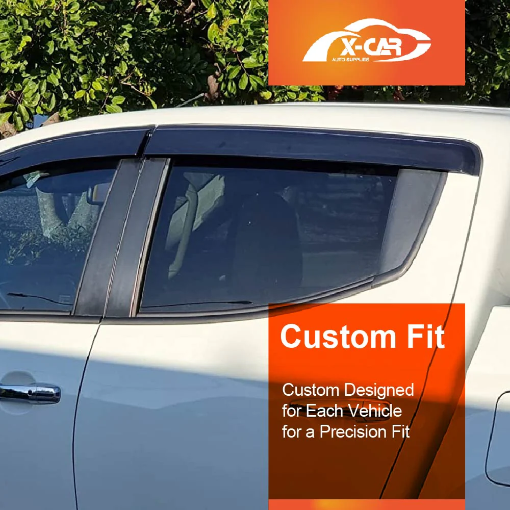 Weathershields for Mitsubishi Triton MQ MR Double Cab 2015-2024 Car Weather Shields Wind Deflectors Sun Visors - Image 9