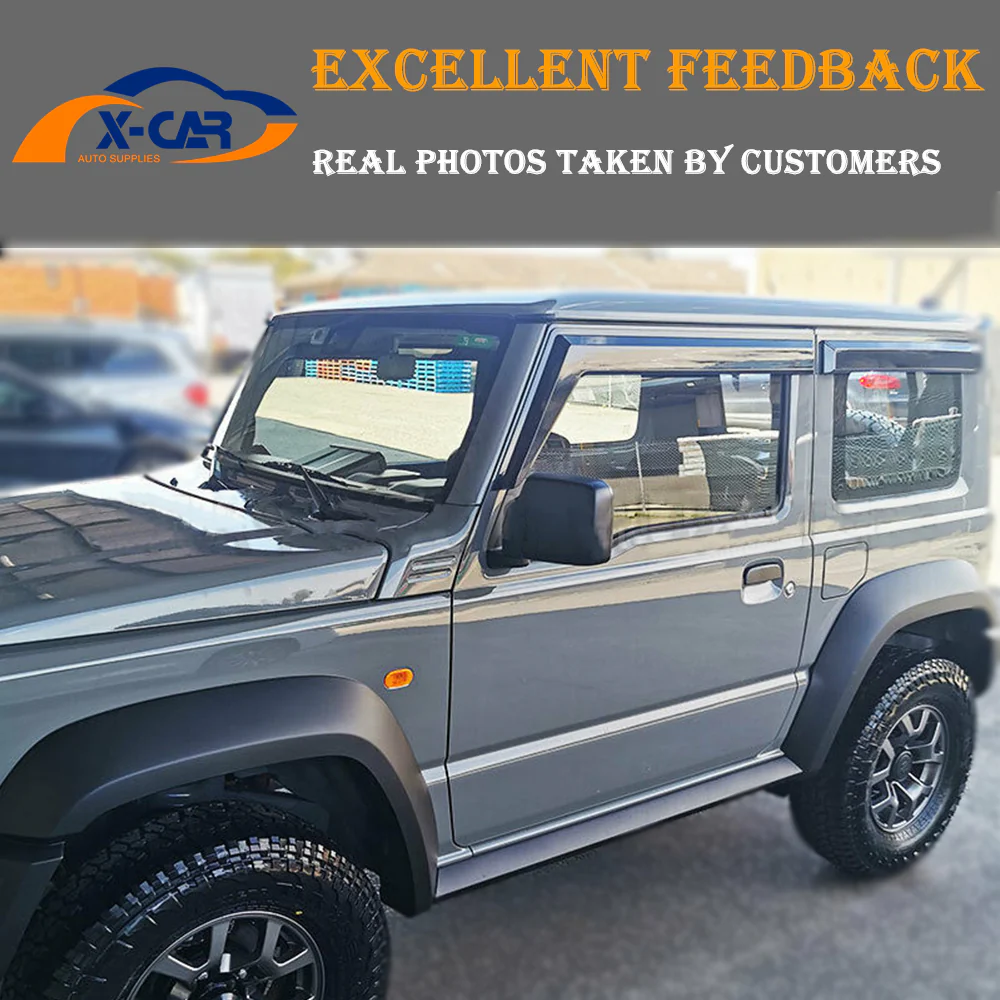Weathershields for Suzuki Jimny 3-Door 2018-Onwards Car Weather Shields Wind Deflectors Sun Visors - Image 4