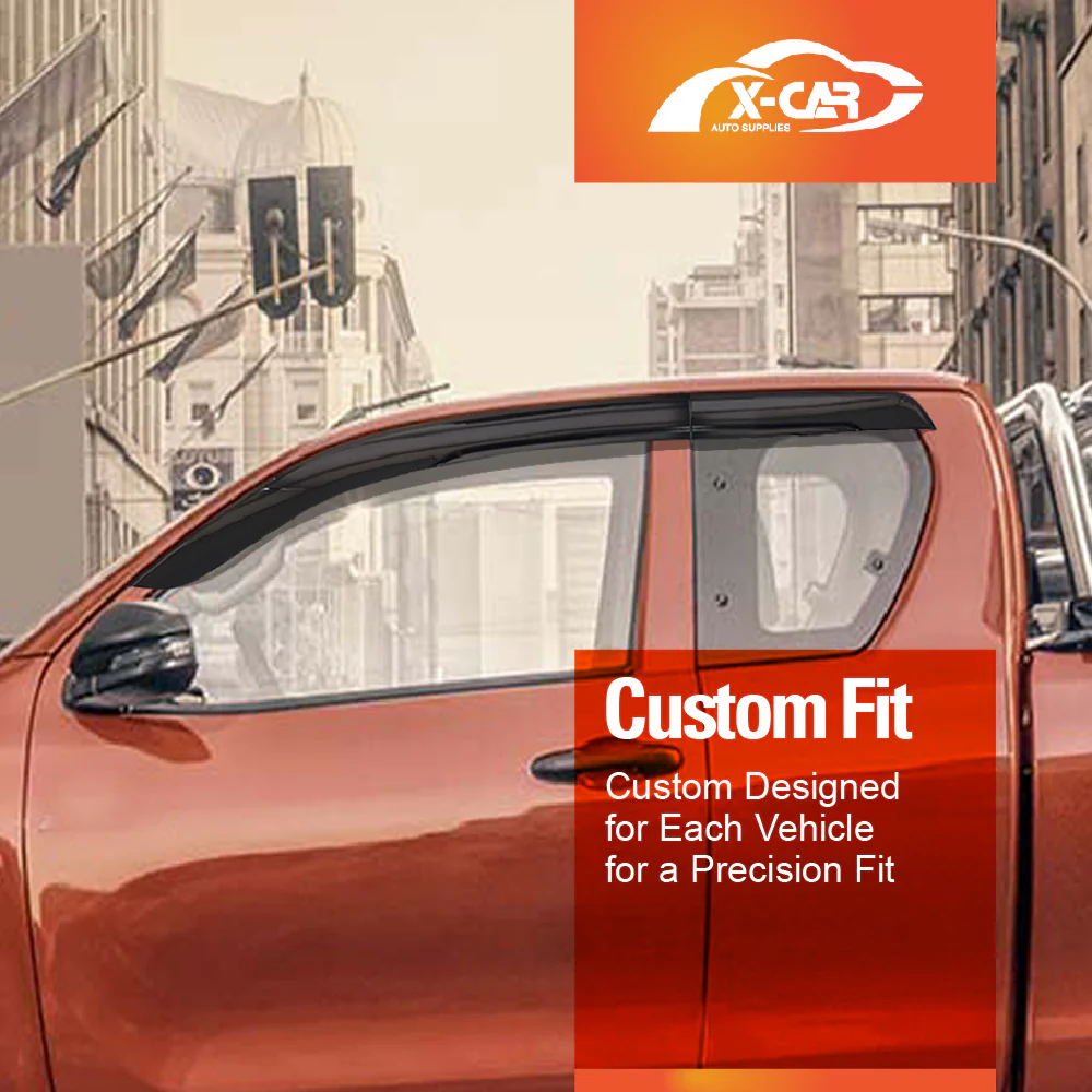 Weathershields for Toyota Hilux Auto Extra Cab 2025-Onwards Car Wind Deflectors Sun Visors - Image 3