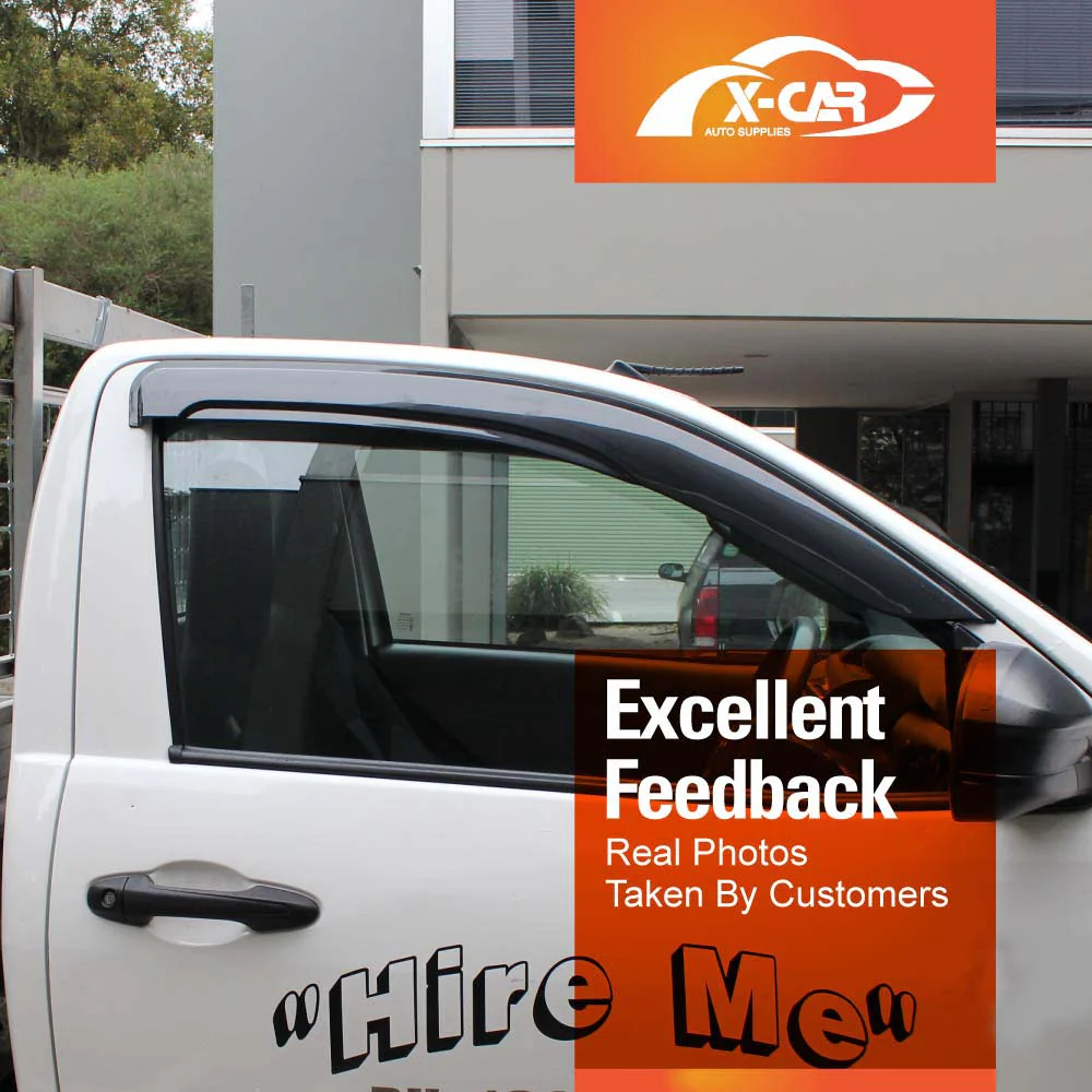 WeatherShields for Toyota Hilux Single Cab 2015-2025 Car Weather Shields Wind Deflectors Sun Visors - Image 4