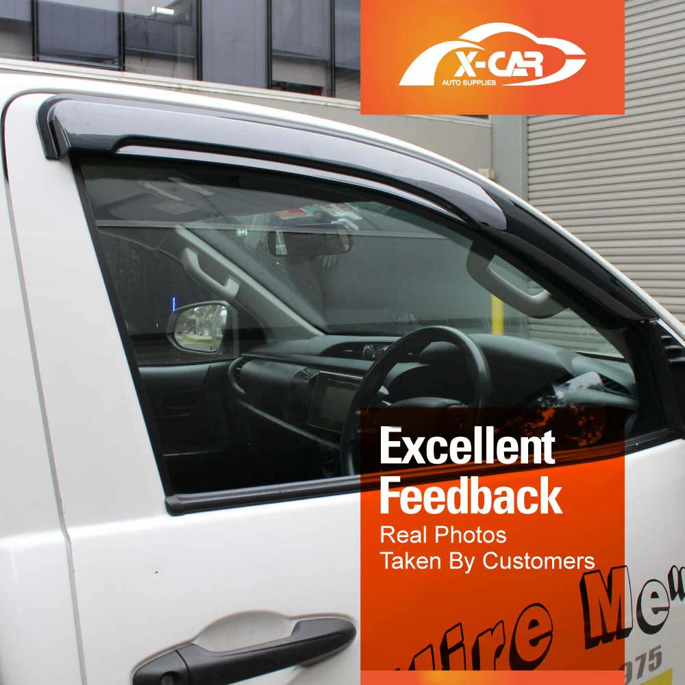 WeatherShields for Toyota Hilux Single Cab 2015-2025 Car Weather Shields Wind Deflectors Sun Visors - Image 5