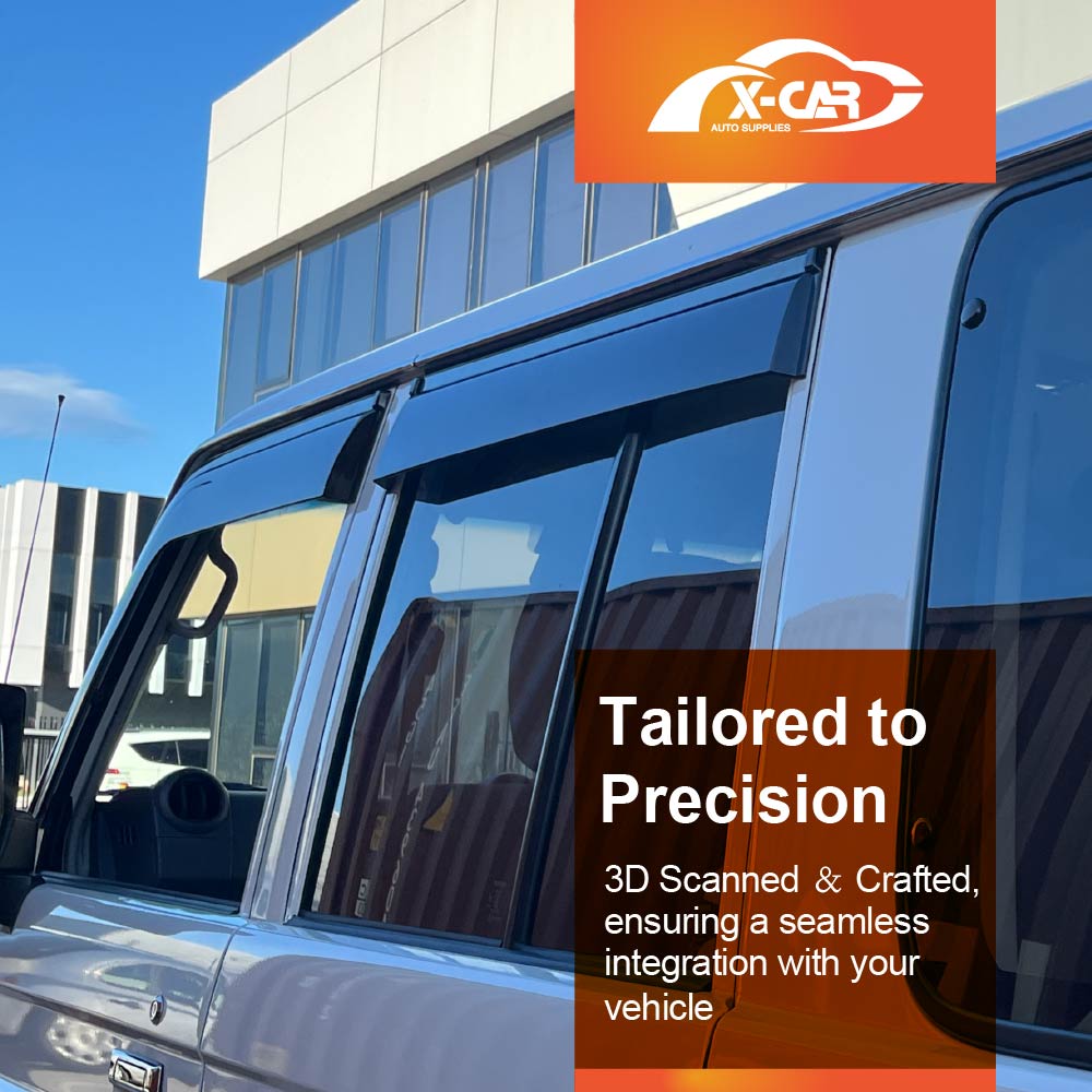 WeatherShields for Toyota LandCruiser 70/76/78/79 Series 2007-Onwards Car Weather Shields Wind Deflectors Sun Visors - Image 2