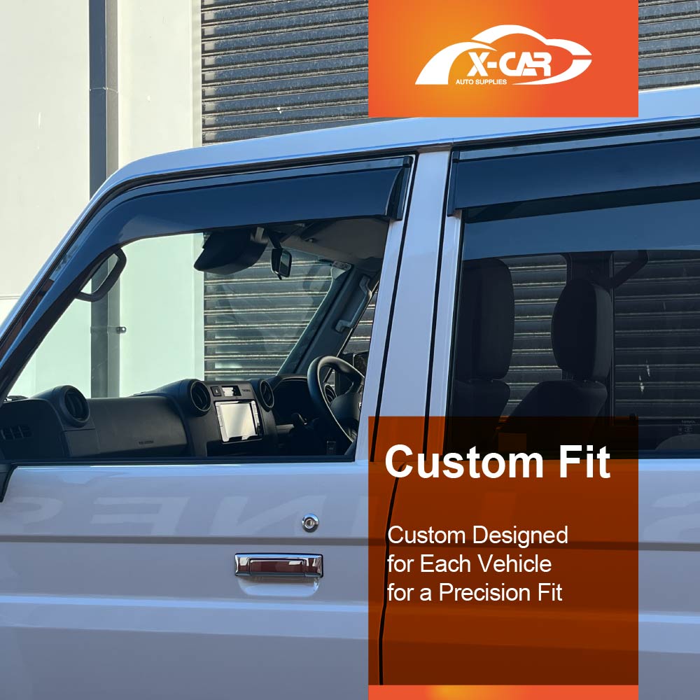 WeatherShields for Toyota LandCruiser 70/76/78/79 Series 2007-Onwards Car Weather Shields Wind Deflectors Sun Visors - Image 3