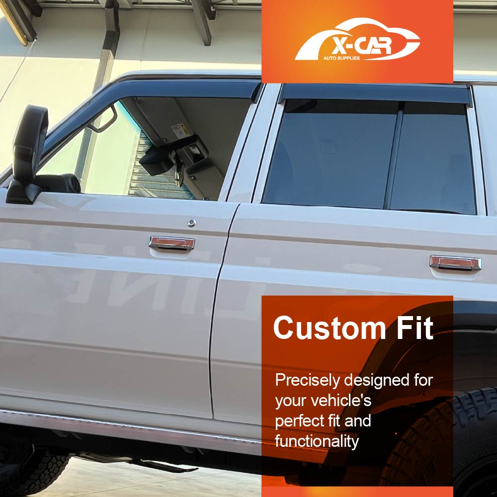 WeatherShields for Toyota LandCruiser 70/76/78/79 Series 2007-Onwards Car Weather Shields Wind Deflectors Sun Visors - Image 5