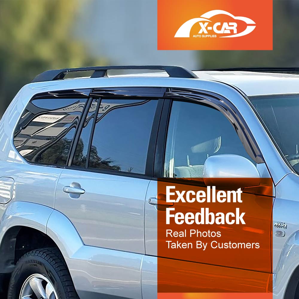 WeatherShields for Toyota LandCruiser Prado 120 Series 2003-2009 Car Weather Shields Wind Deflectors Sun Visors - Image 3