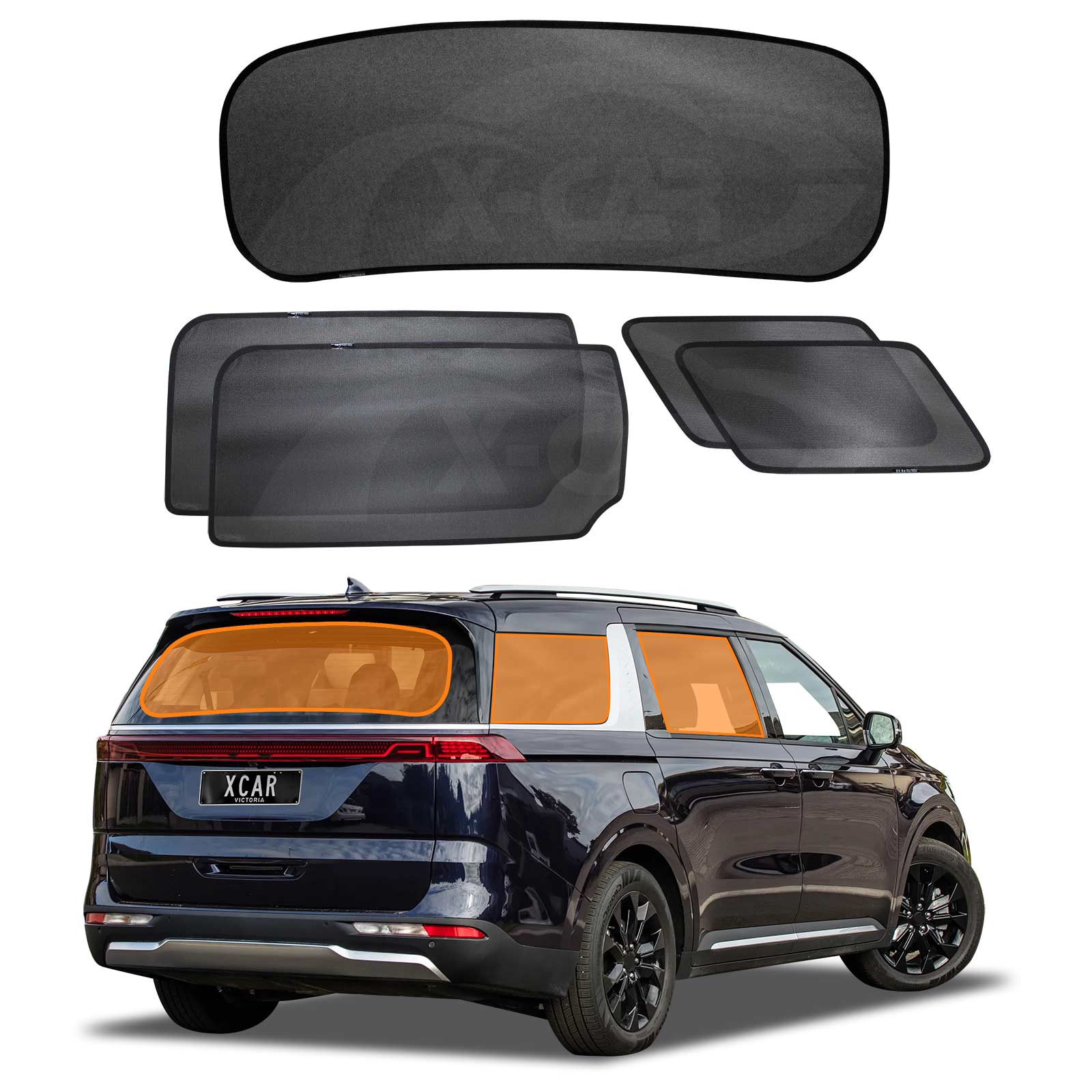Window Sun Shades for Kia Carnival KA4 Series 2020-Onwards Rear Windscreen Blind Mesh