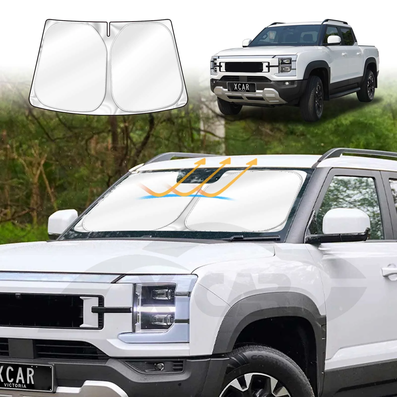 WindScreen Sun Shade for BYD Shark 6 2024-Onwards WindShield Blind