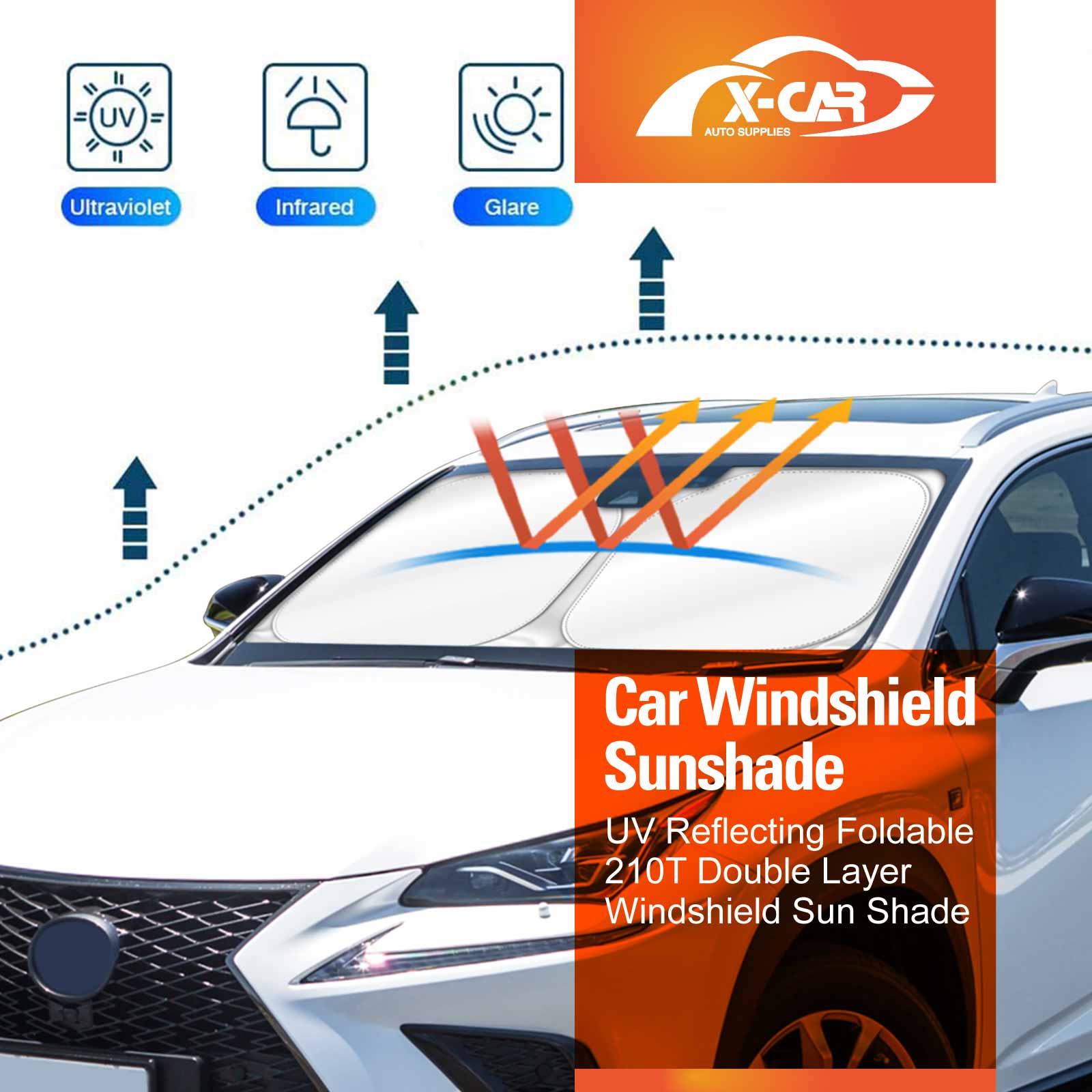 WindScreen Sun Shade For Lexus NX Series NX200 NX200t NX300 NX300h 2014-2021 - Image 3