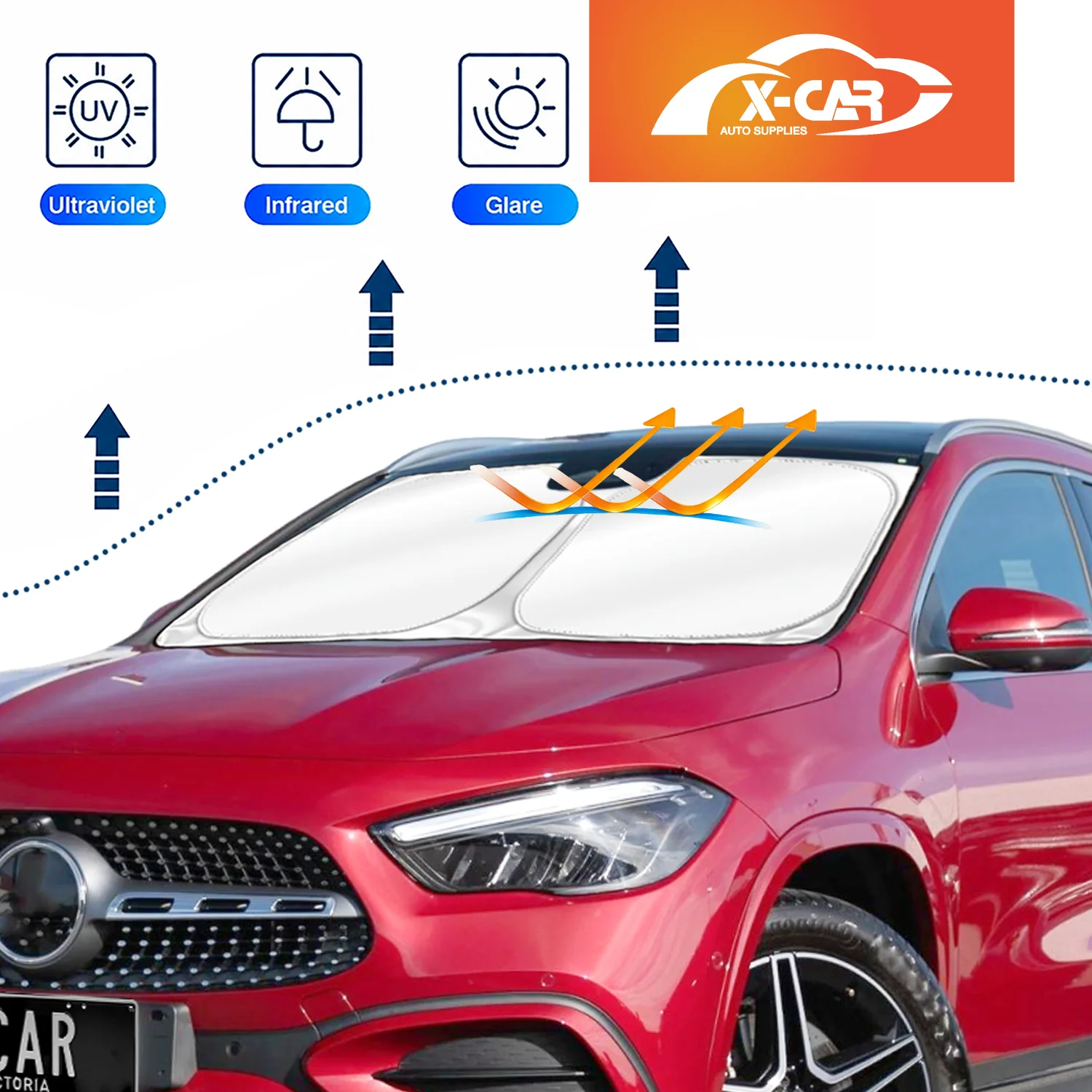 WindScreen Sun Shade for Mercedes-Benz GLA H247 Series 2020-Onwards - Image 9
