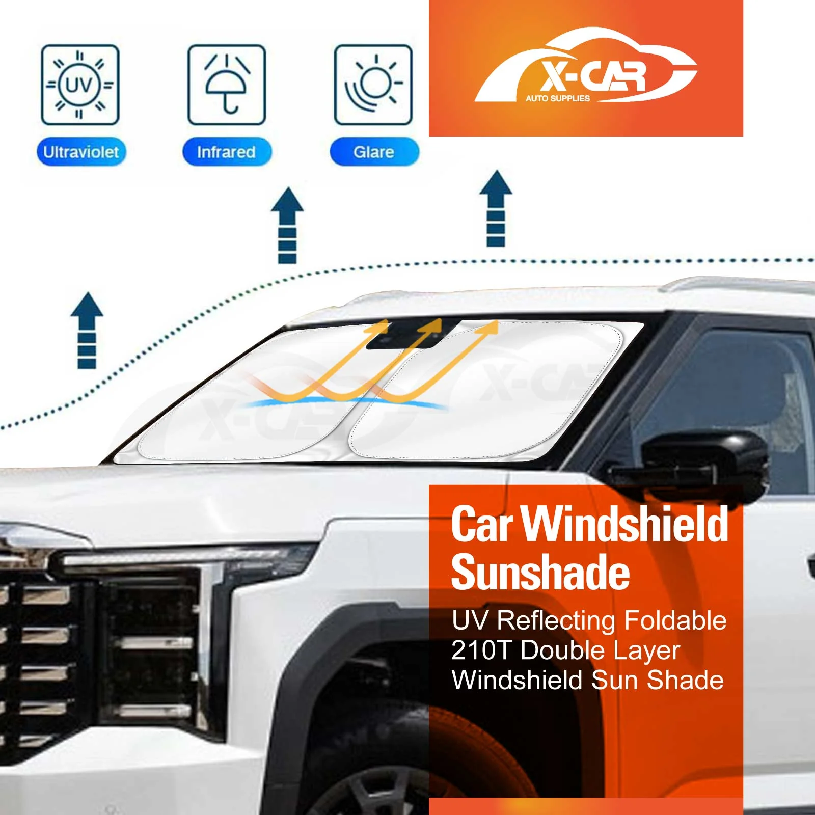 WindScreen Sun Shade for MG MGU9 Dual Cab 2025-Onwards - Image 6