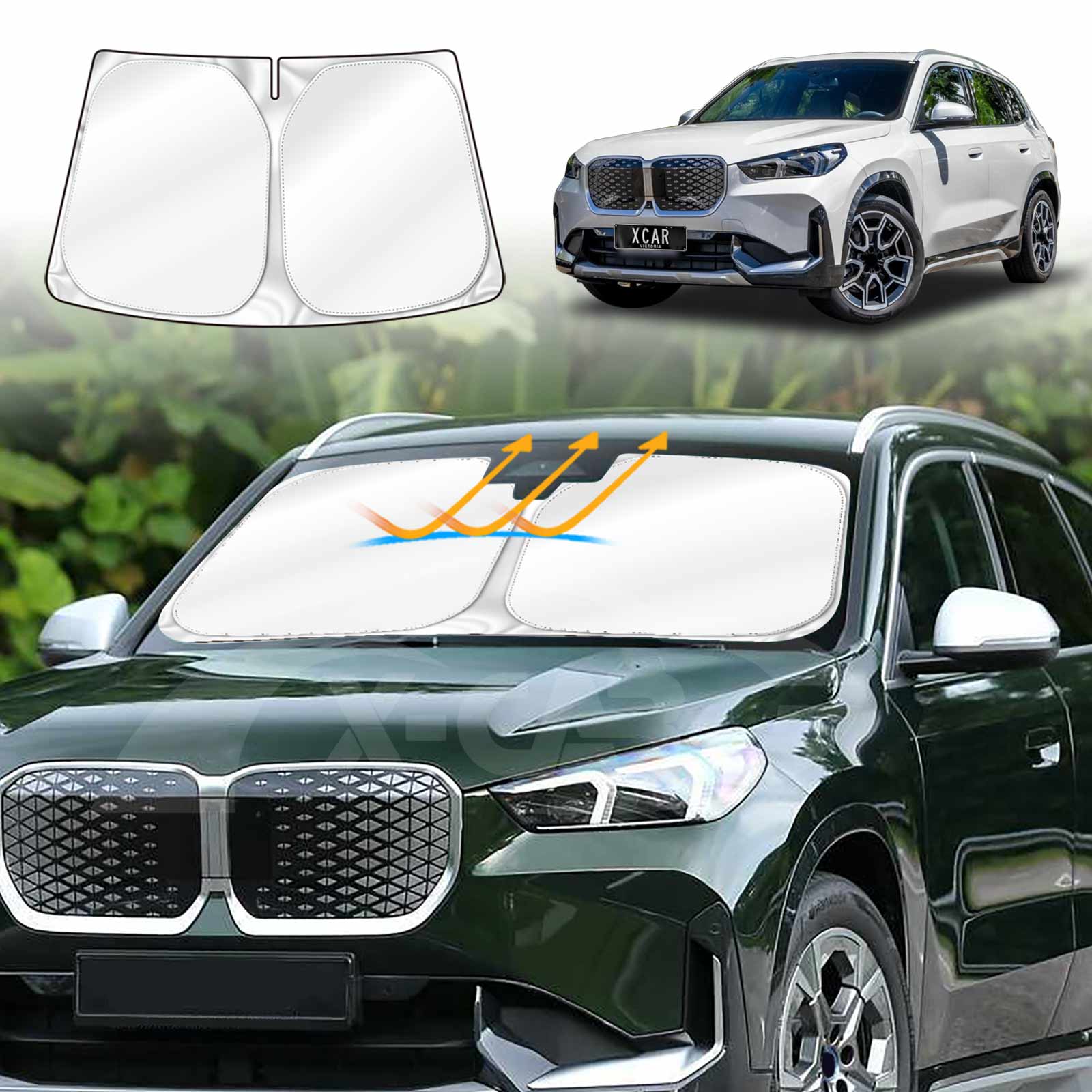 WindScreen Sun Shade for BMW iX1 2023-Onwwards WindShield Blind