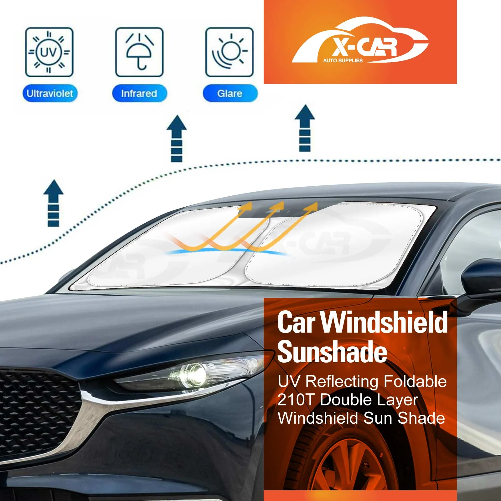 WindScreen Sun Shade for Mazda CX-8 CX8 SUV 2018-2024 - Image 3